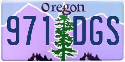 OR license plate 971DGS