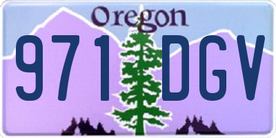 OR license plate 971DGV