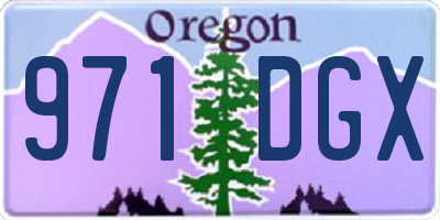 OR license plate 971DGX