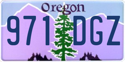 OR license plate 971DGZ