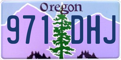 OR license plate 971DHJ