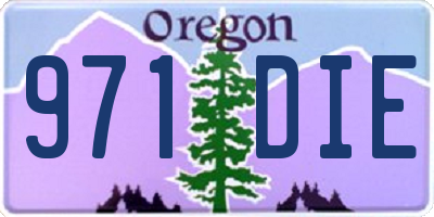 OR license plate 971DIE