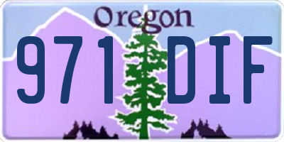 OR license plate 971DIF