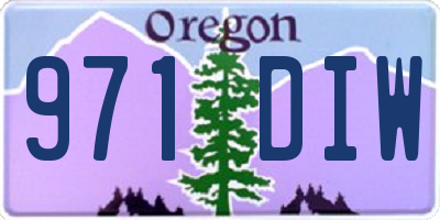 OR license plate 971DIW