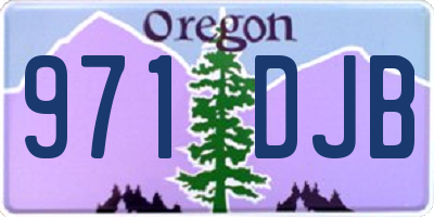 OR license plate 971DJB