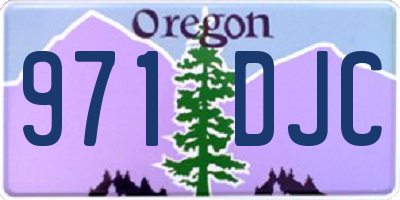 OR license plate 971DJC