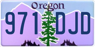 OR license plate 971DJD