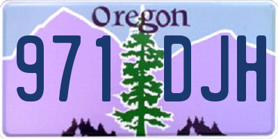 OR license plate 971DJH