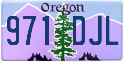 OR license plate 971DJL