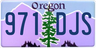 OR license plate 971DJS