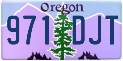 OR license plate 971DJT