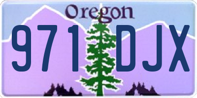 OR license plate 971DJX