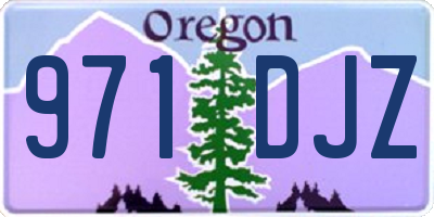 OR license plate 971DJZ