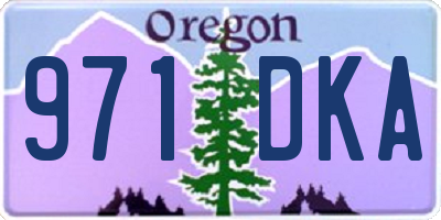 OR license plate 971DKA