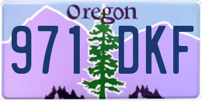 OR license plate 971DKF