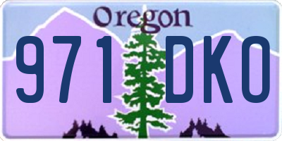 OR license plate 971DKO
