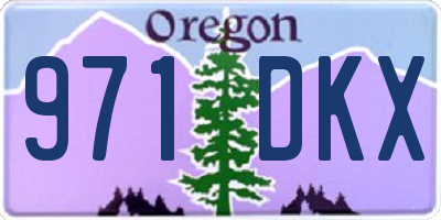 OR license plate 971DKX