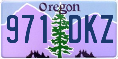 OR license plate 971DKZ