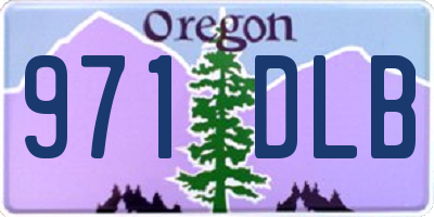 OR license plate 971DLB