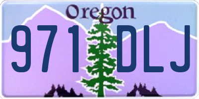 OR license plate 971DLJ