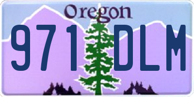 OR license plate 971DLM