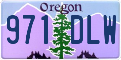 OR license plate 971DLW