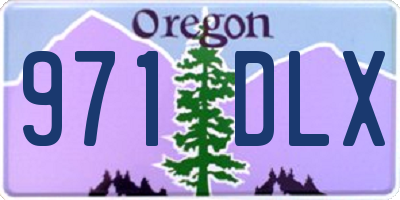 OR license plate 971DLX
