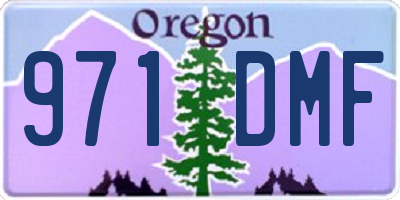 OR license plate 971DMF