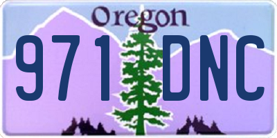 OR license plate 971DNC