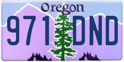OR license plate 971DND