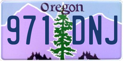 OR license plate 971DNJ