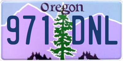 OR license plate 971DNL