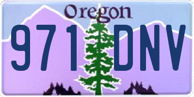 OR license plate 971DNV