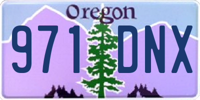 OR license plate 971DNX