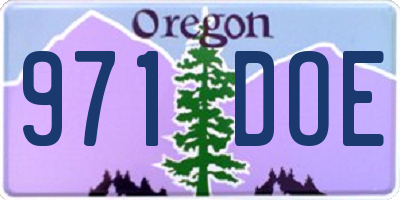 OR license plate 971DOE