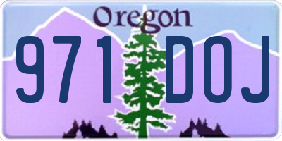 OR license plate 971DOJ