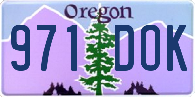 OR license plate 971DOK