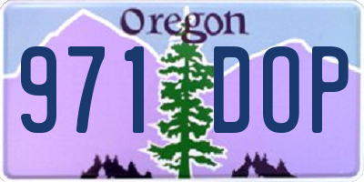 OR license plate 971DOP