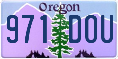 OR license plate 971DOU