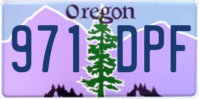 OR license plate 971DPF