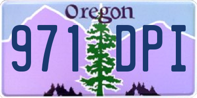 OR license plate 971DPI