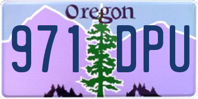 OR license plate 971DPU