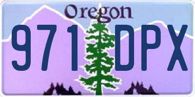 OR license plate 971DPX