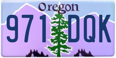 OR license plate 971DQK