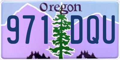 OR license plate 971DQU