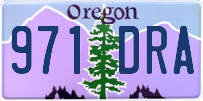 OR license plate 971DRA