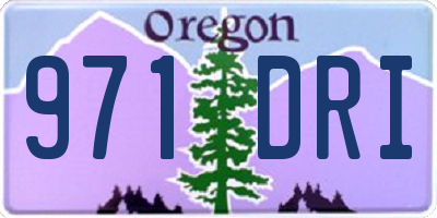 OR license plate 971DRI