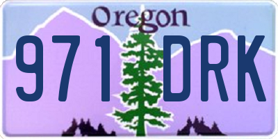 OR license plate 971DRK