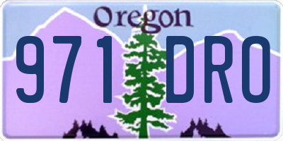 OR license plate 971DRO