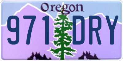 OR license plate 971DRY